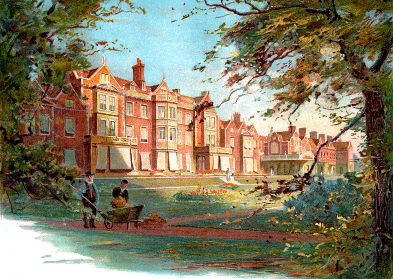 Sandringham House - illustration från slutet av 1800-talet av Unbekannter Künstler