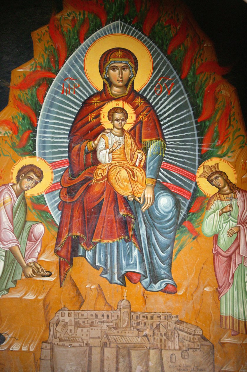 Santa Catherines ortodoxa klosterikon Sainte Catherine Egypten av Unbekannt