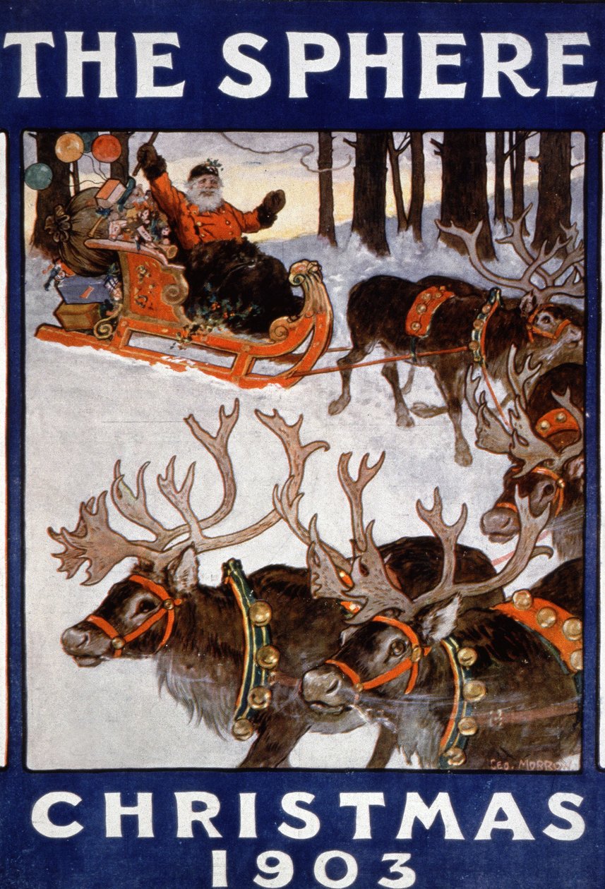 Jultomten och hans renar av Unbekannter Künstler