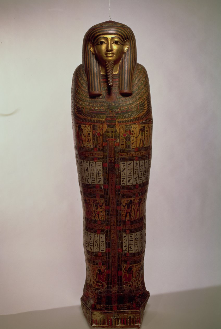 Sarkofag av Nehemes Mentou, präst av Amon, egyptisk av Unbekannt