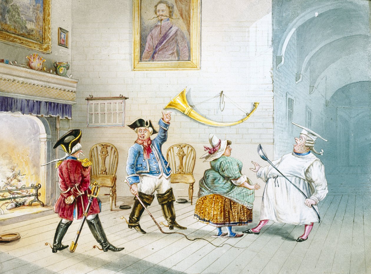 Scen från Baron Munchausen (Munchhausen), ca 1850 av Unbekannter Künstler