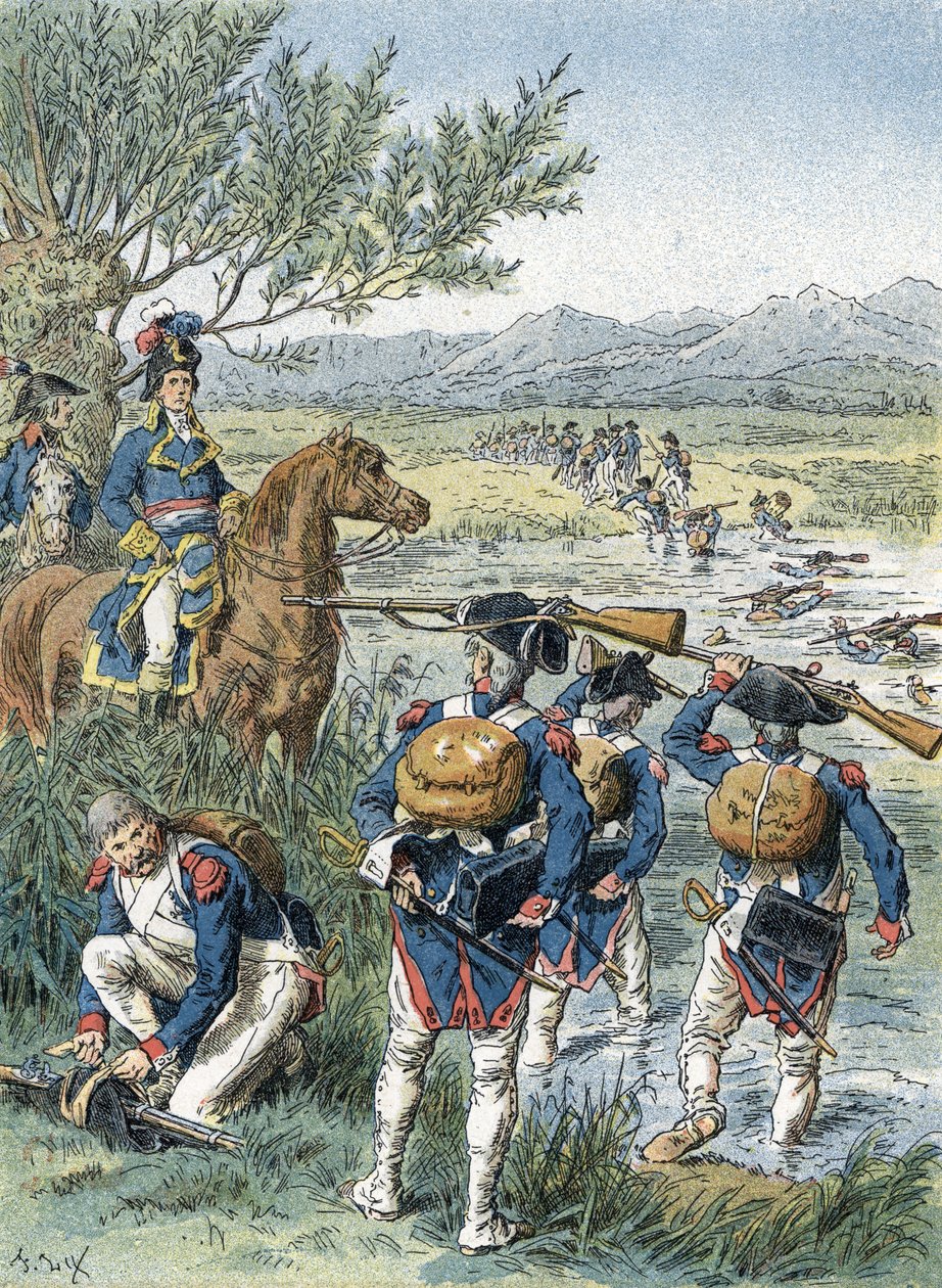 Andra slaget vid Zürich, Limmat Crossing (1799) av Unbekannter Künstler