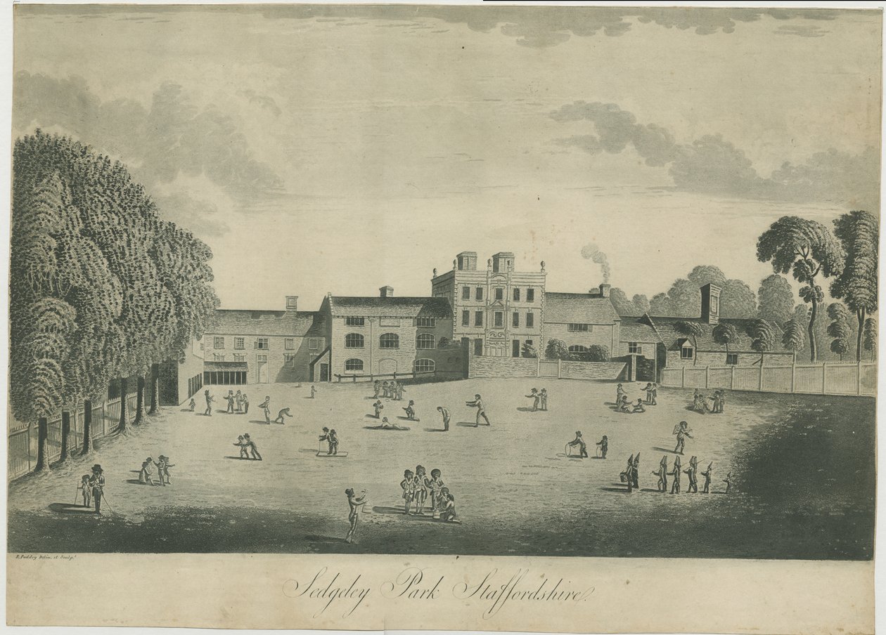 Sedgley Park School: akvatintgravyr, nd [c 1797] av Unbekannt
