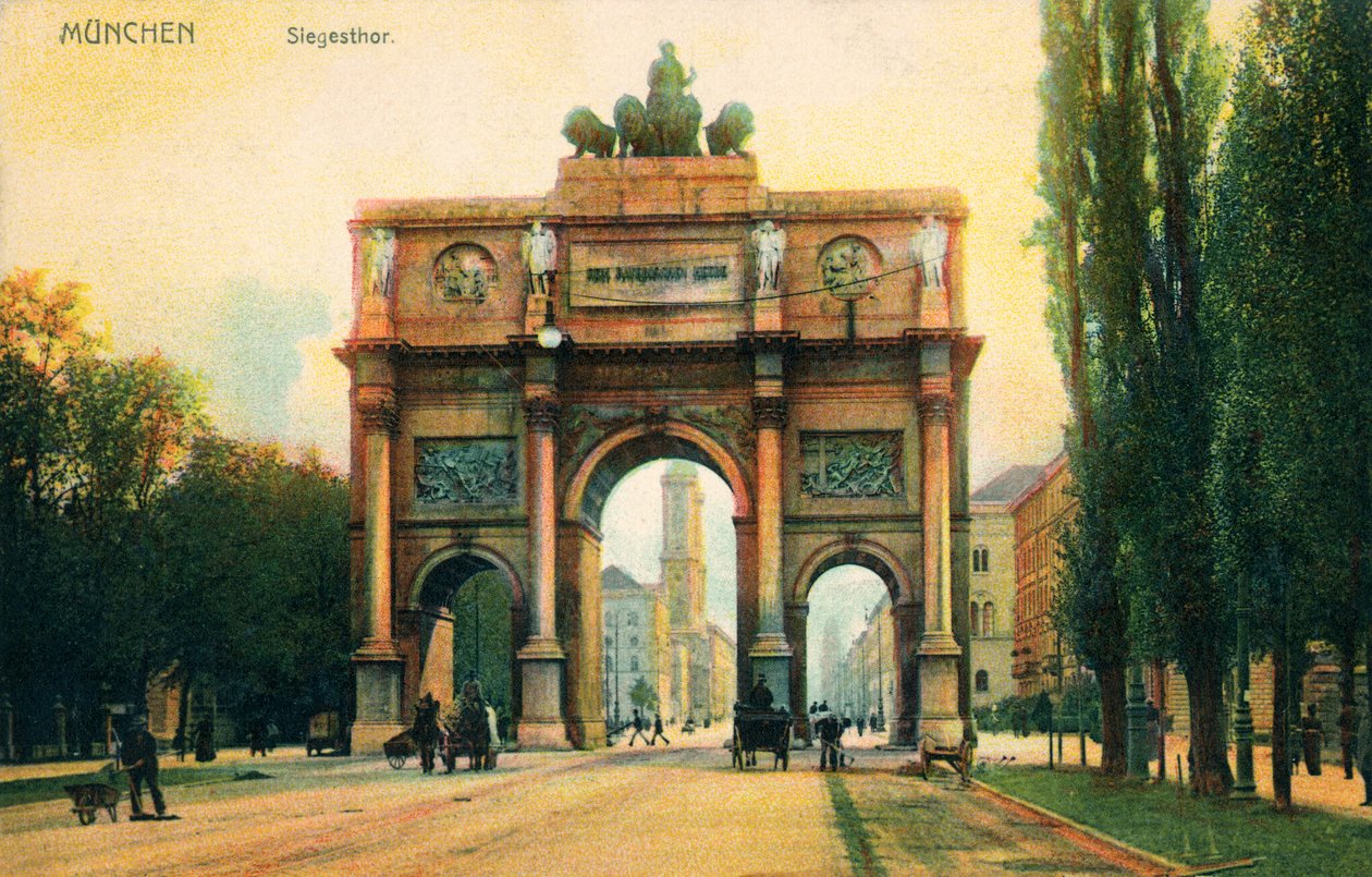 Siegestor (Segerporten), sent 1800-tal (tryck) av Unbekannter Künstler