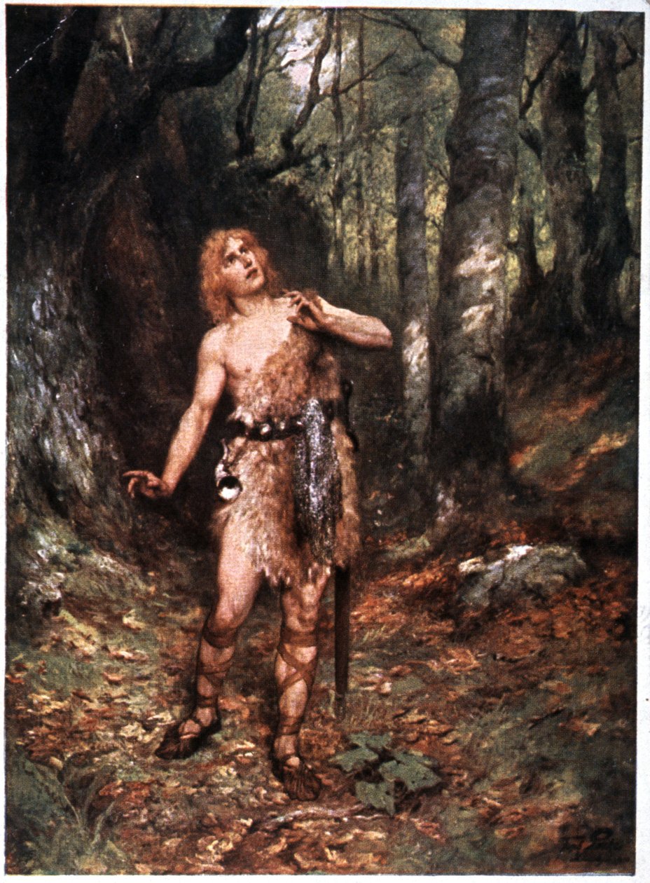 Siegfried (Der Ring des Nibelungen), tidigt 1900-tal (vykort) av Unbekannter Künstler