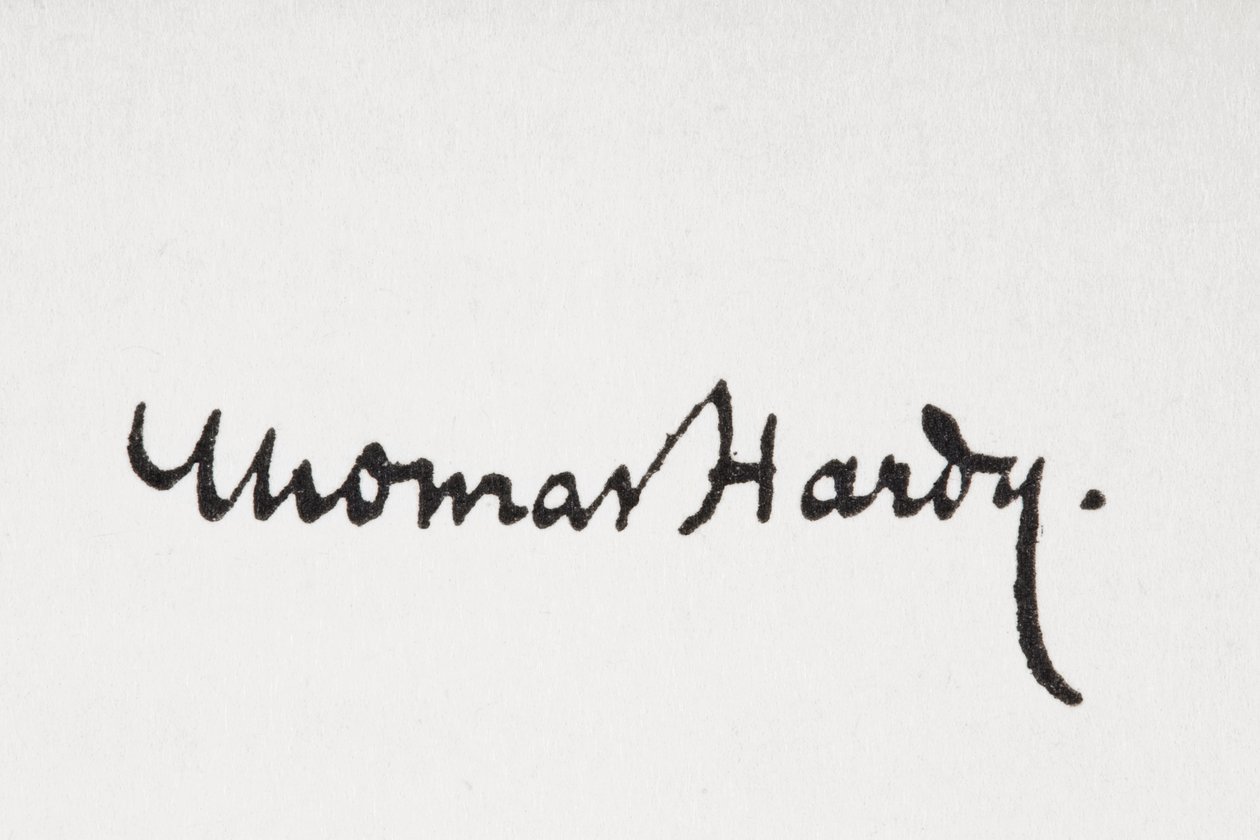 Signatur av författaren Thomas Hardy, från King Albert