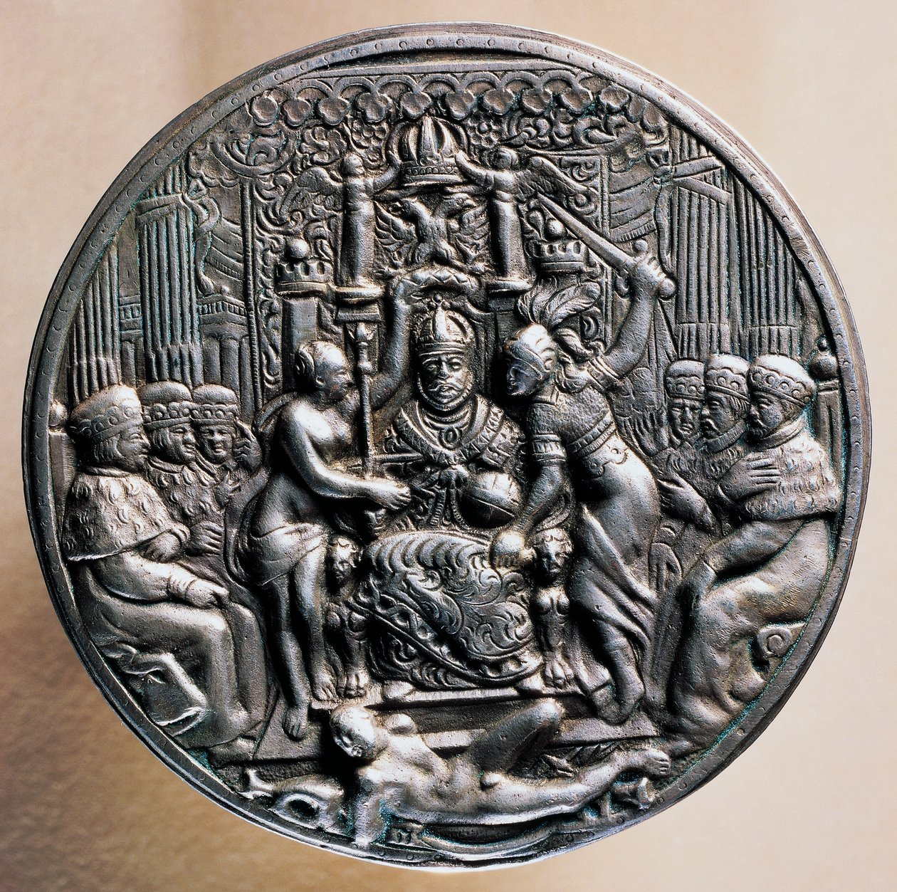 Silvermedalj med ryttarporträtt av kejsar Rudolf II av Habsburg (1552-1612) av William M. Timlin
