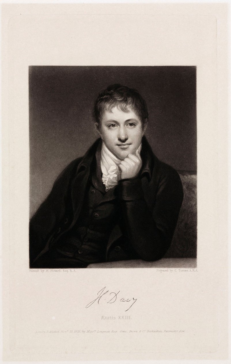 Sir Humphry Davy, engelsk kemist av Unbekannt