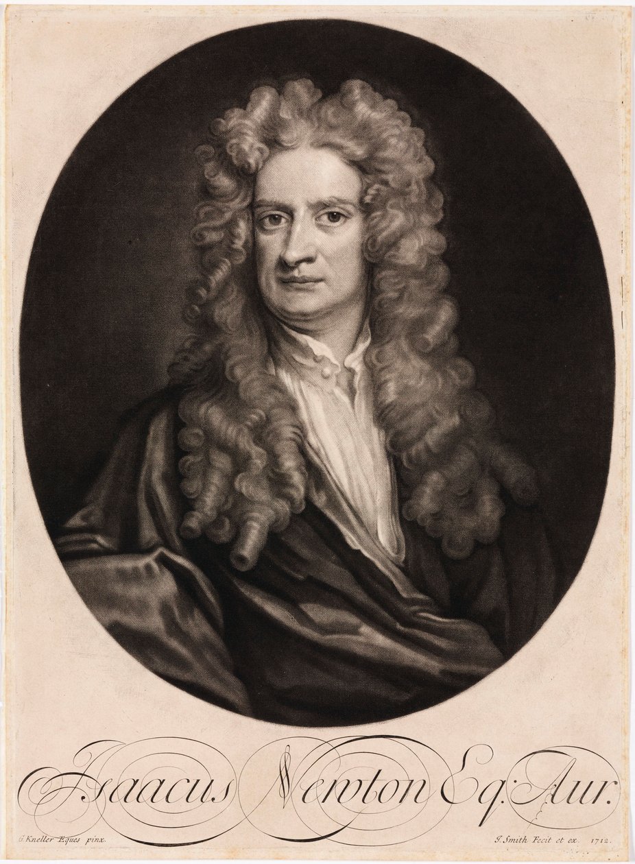 Sir Isaac Newton, engelsk matematiker och fysiker av Unbekannt