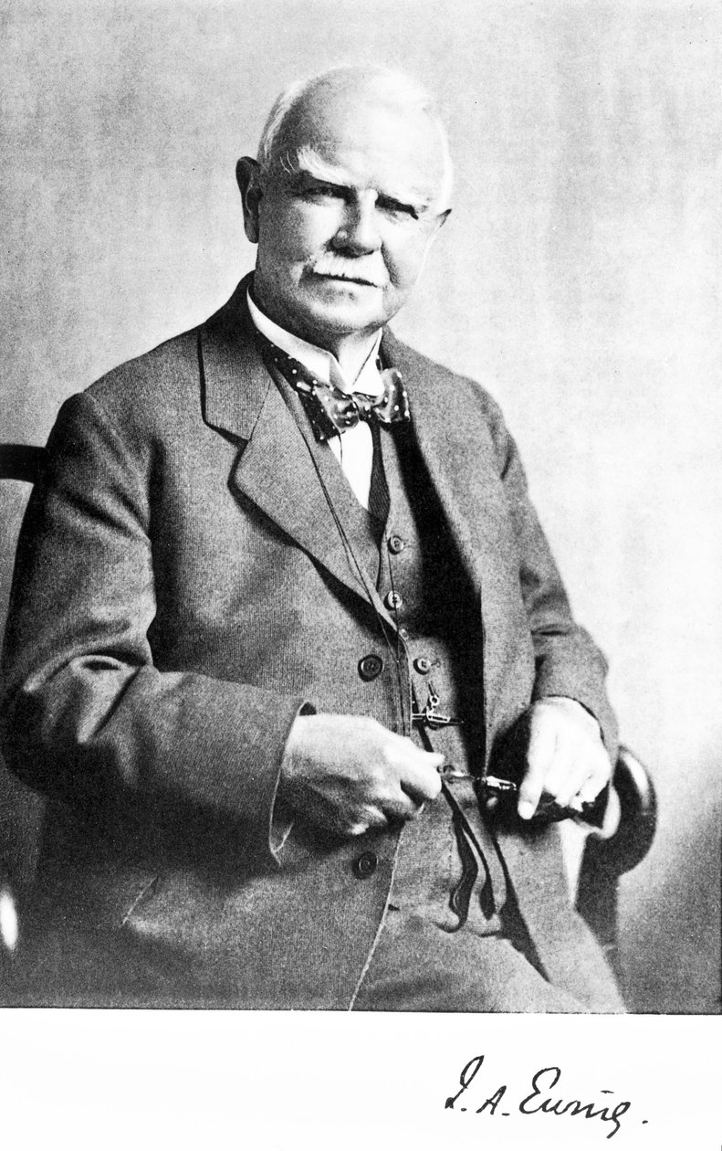 Sir James Alfred Ewing, ingenjör och fysiker, ca 1920-talet av Unbekannt