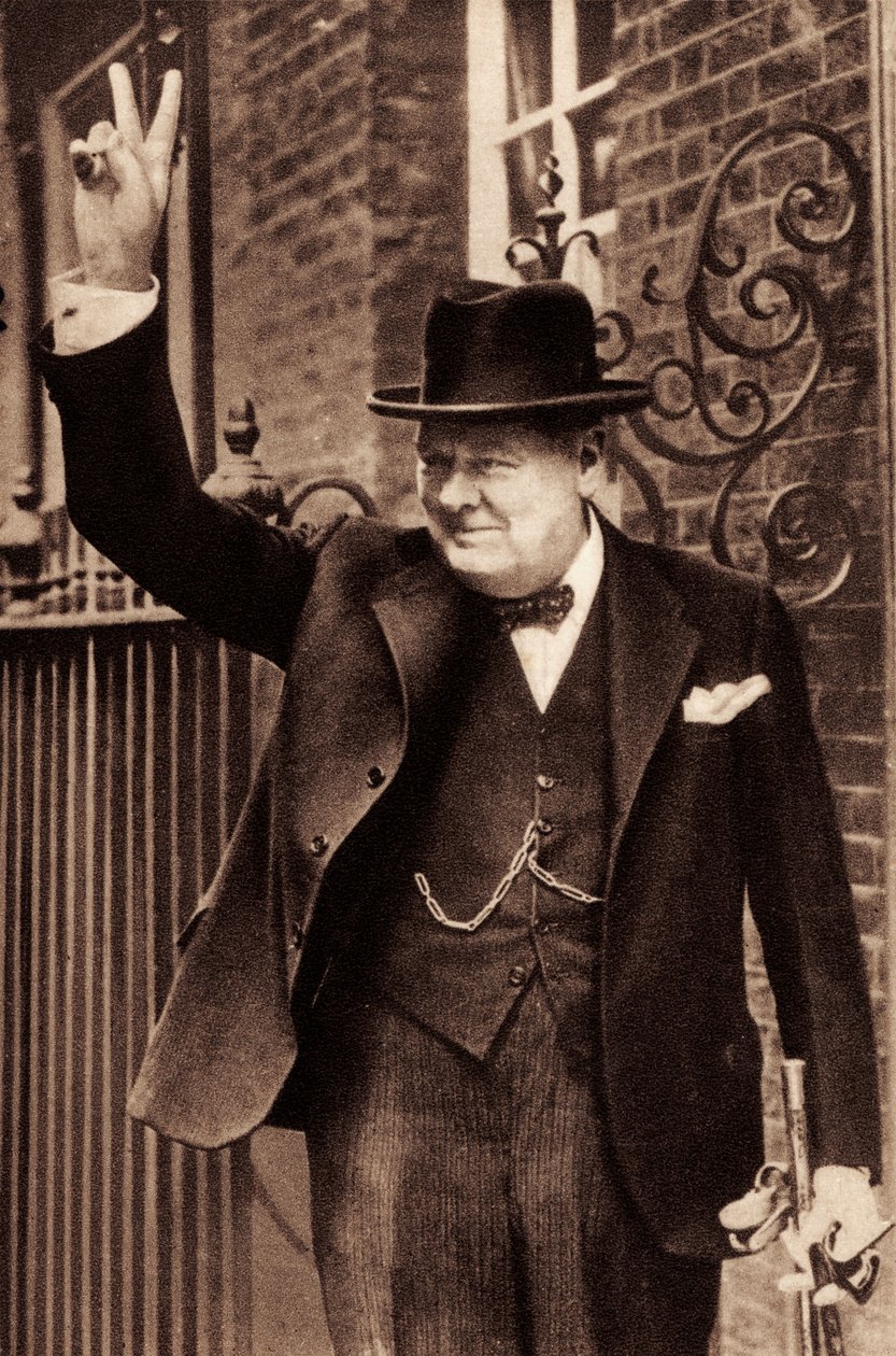 Sir Winston Churchill - av Unbekannter Künstler