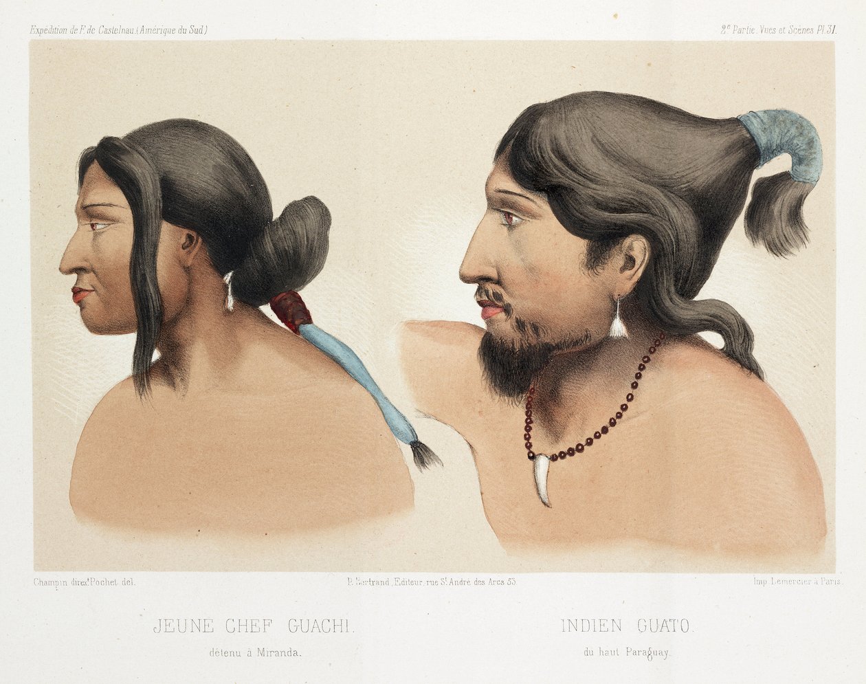 Sydamerikanska indianer, ca 1843-1847 av Unbekannt