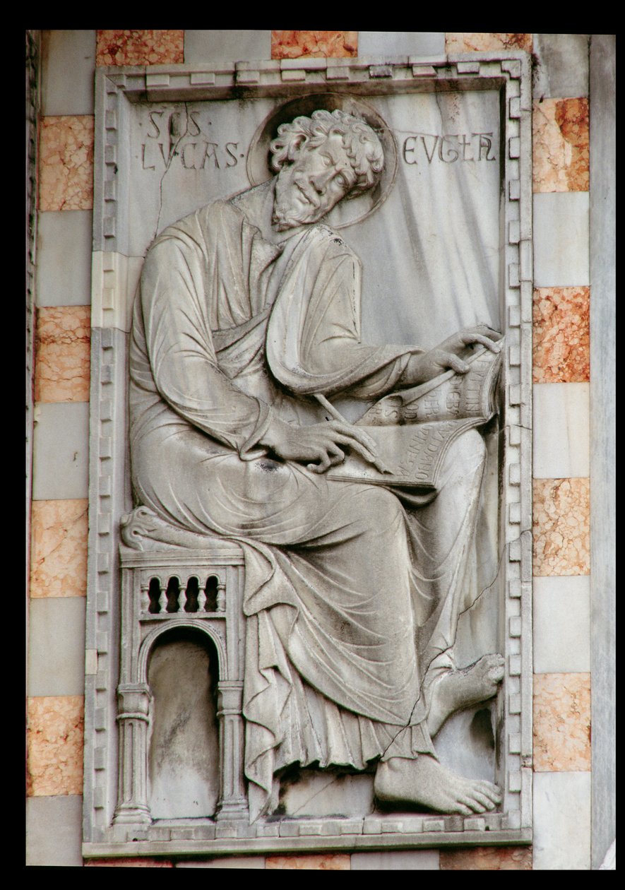 St Luke, relief från basilikans norra sida av Unbekannt