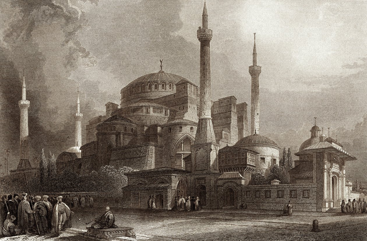 S:ta Sofia / Hagia Sofia Konstantinopel av Unbekannter Künstler