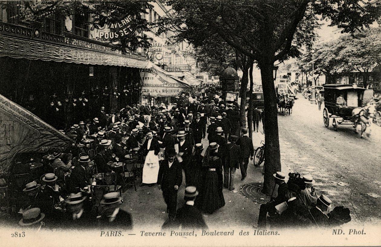 Taverne Pousset, Boulevard des Italiens, Paris av Unbekannter Künstler