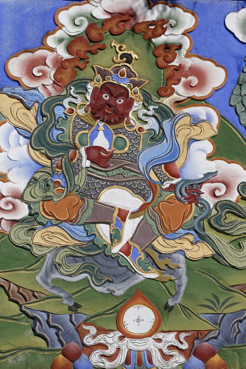 De tusen buddhas tempel Dashang Kagyu Ling-församlingen Templets väktare, La Boulaye, Frankrike av Unbekannt