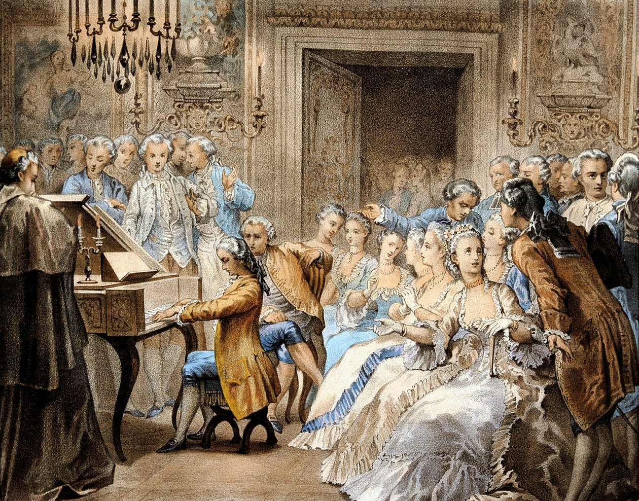 Den österrikiske kompositören Wolfgang Amadeus Mozart (1756-1791) spelade vid 14 års ålder upp Gregorio Allegris "Miserere" ur minnet av Unbekannter Künstler