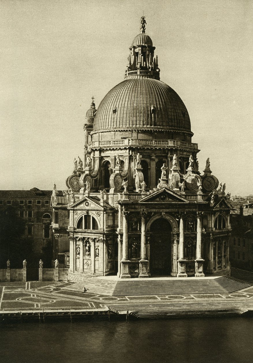 Basilikan Santa Maria della Salute vid slutet av Canal Grande. Venedig Fotografi av Wilhelm Bode av Unbekannt