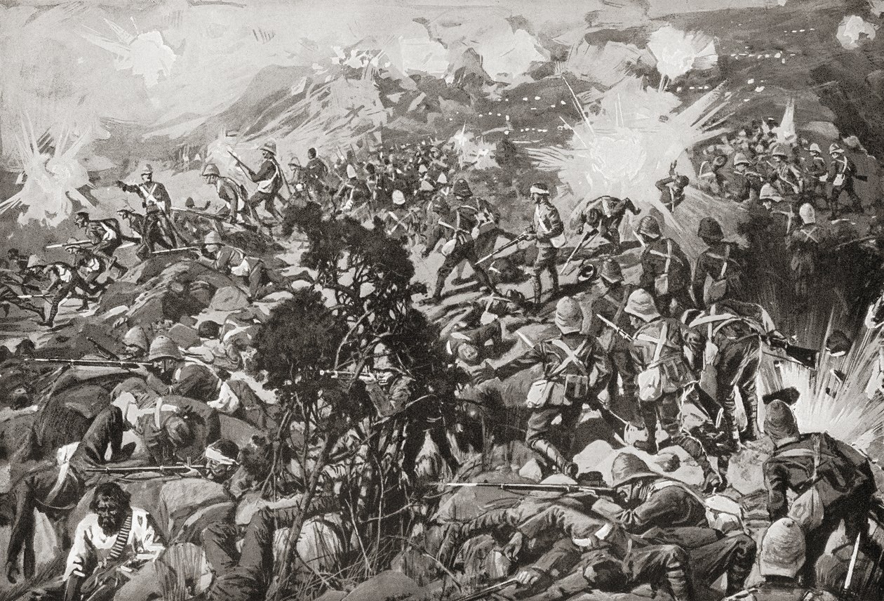 Slaget vid Spion Kop, Tugela River, Natal, Sydafrika, 23–24 januari 1900 under andra boerkriget. av Unbekannt