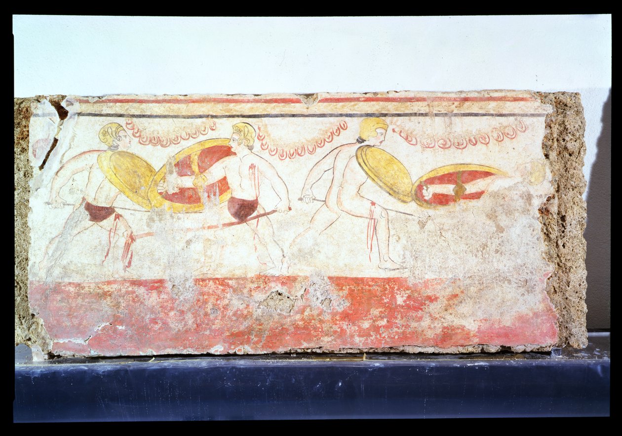 Slaget om gladiatorerna, c 300-talet f.Kr. (fresk) (för detaljer se 85148) av Unbekannt