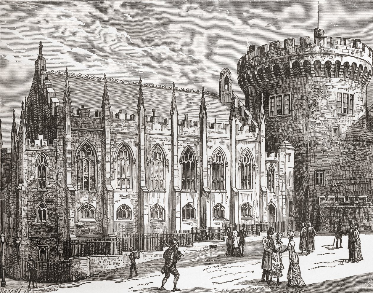 The Chapel Royal, Dublin Castle, Irland i slutet av 1800-talet, från Our Own Country publicerad 1898 av Unbekannt