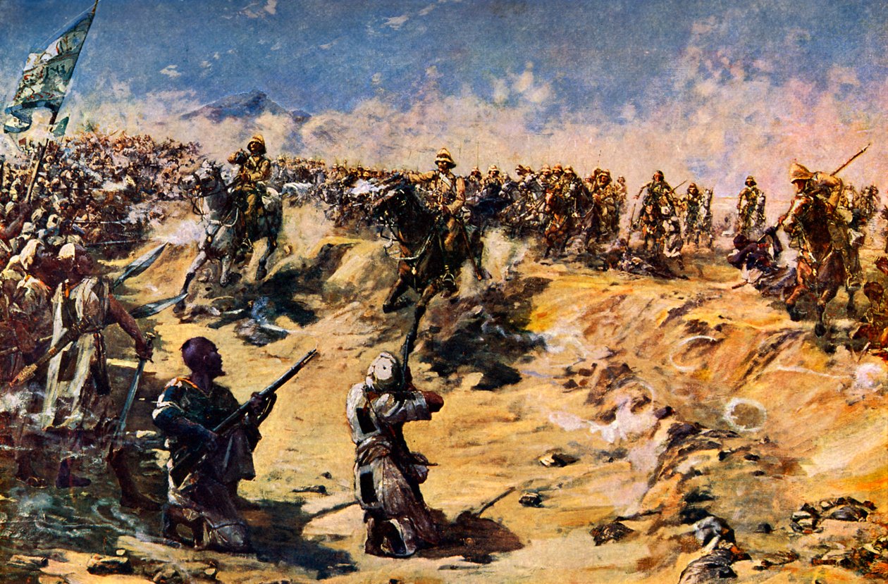 Anfallet av 21st Lancers vid Omdurman av Unbekannter Künstler