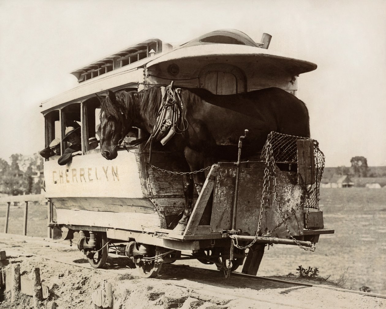 The Cherrelyn Horse Car, Denver, Colorado, ca 1890 (s/v foto) av Nicolas Liez