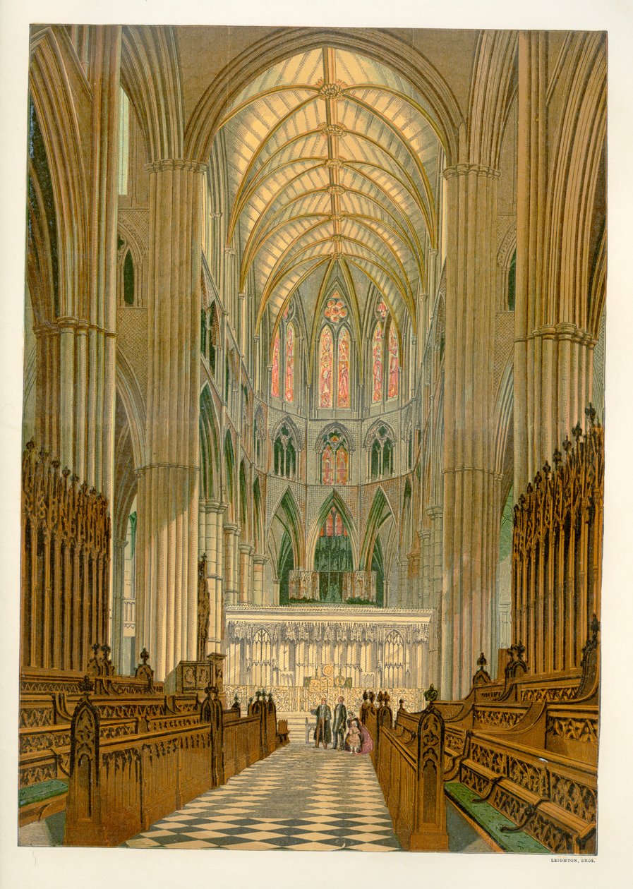 Kören (Quire) - Westminster Abbey av Unbekannter Künstler