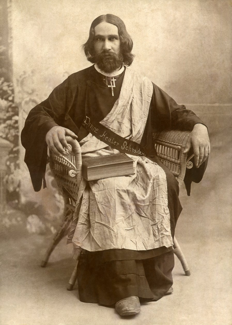 The Divine Healer Schrader, Temple, Texas, ca 1888 (s/v foto) av Unbekannt