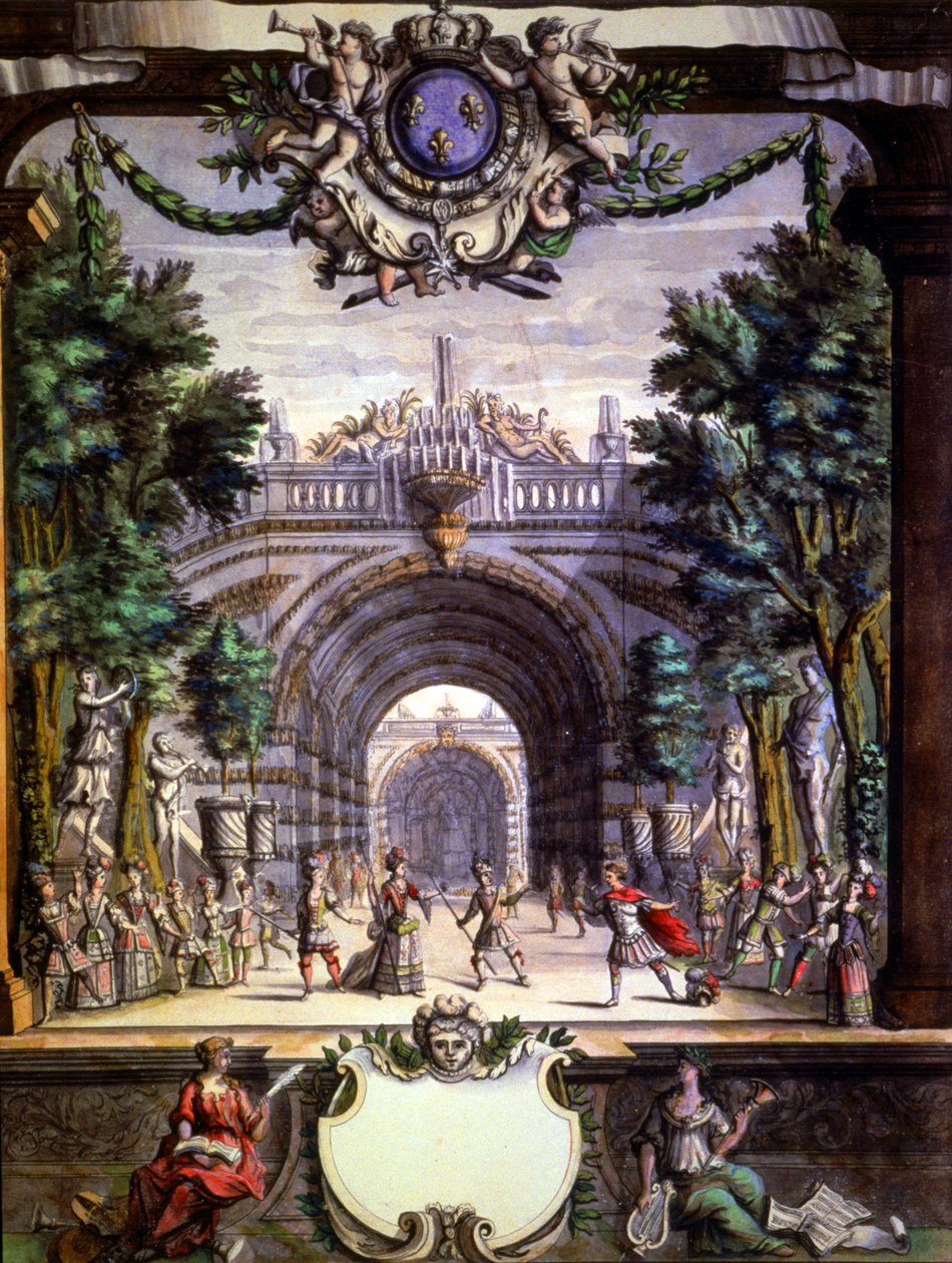 Kungens njutningar, balett för kung Louix XIV i Versailles av Unbekannter Künstler