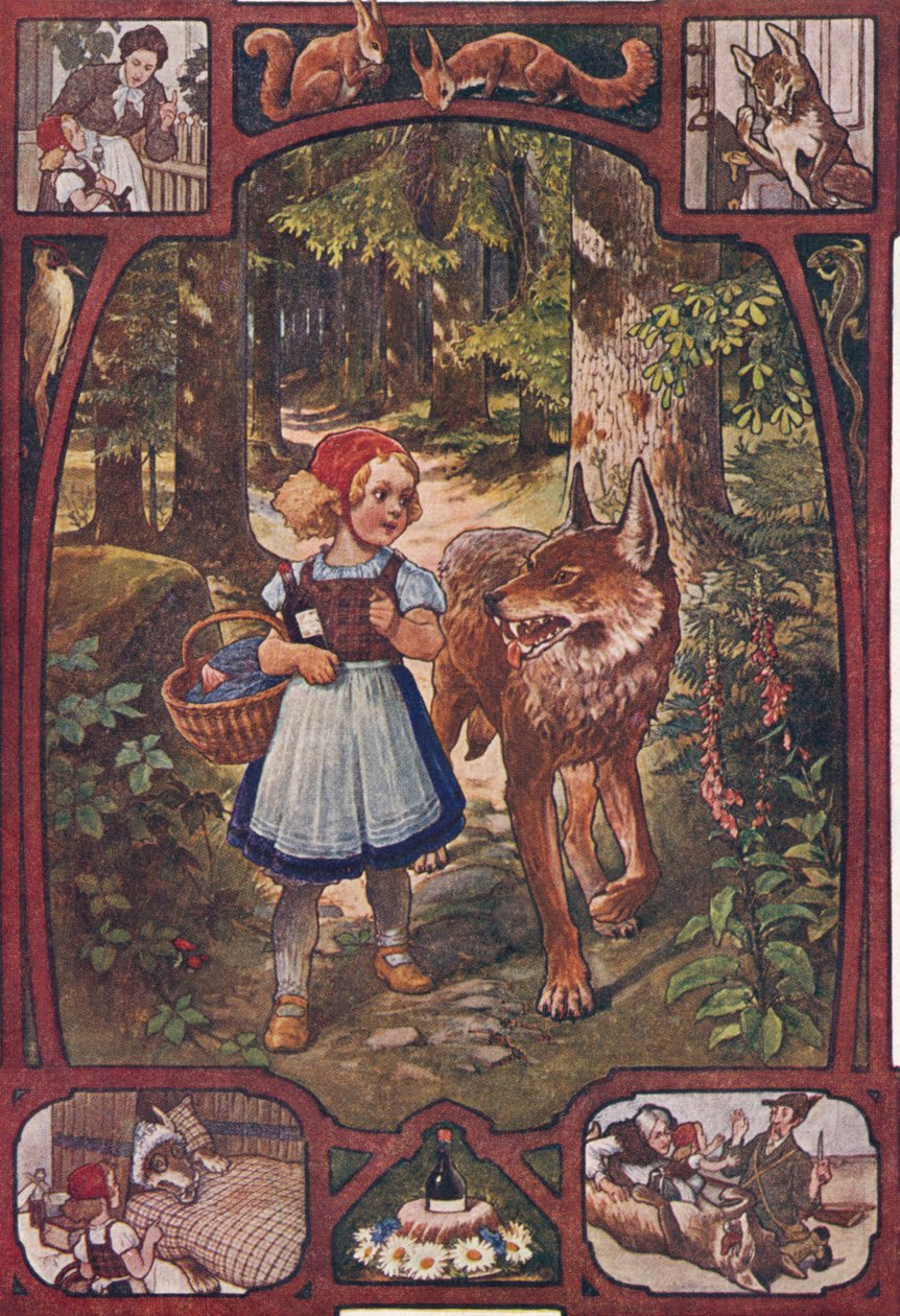 赤ずきん、1910年頃（版画）スウェーデン語 av Unbekannter Künstler