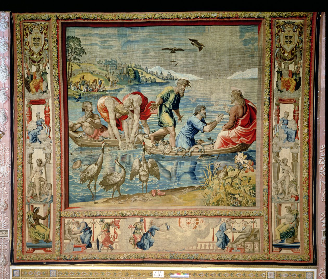 The Miraculous Draft of Fishes, från Bryssels gobelänger, kopior av Rafaels Vatikanserie av Apostlarnas gärningar (gobeläng) av Unbekannt