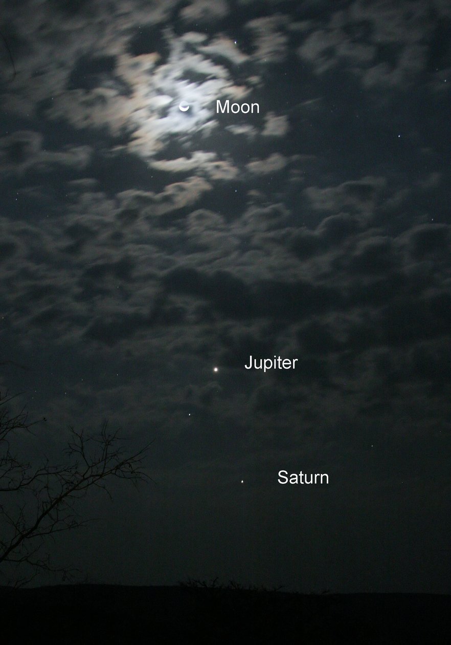 Månen, Jupiter och Saturnus, 2005 av Unbekannt