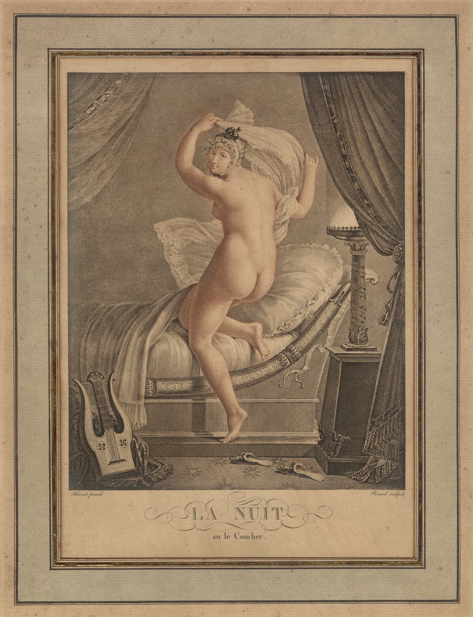 Natten, Paris, ca 1815 (gravyr) av Unbekannter Künstler