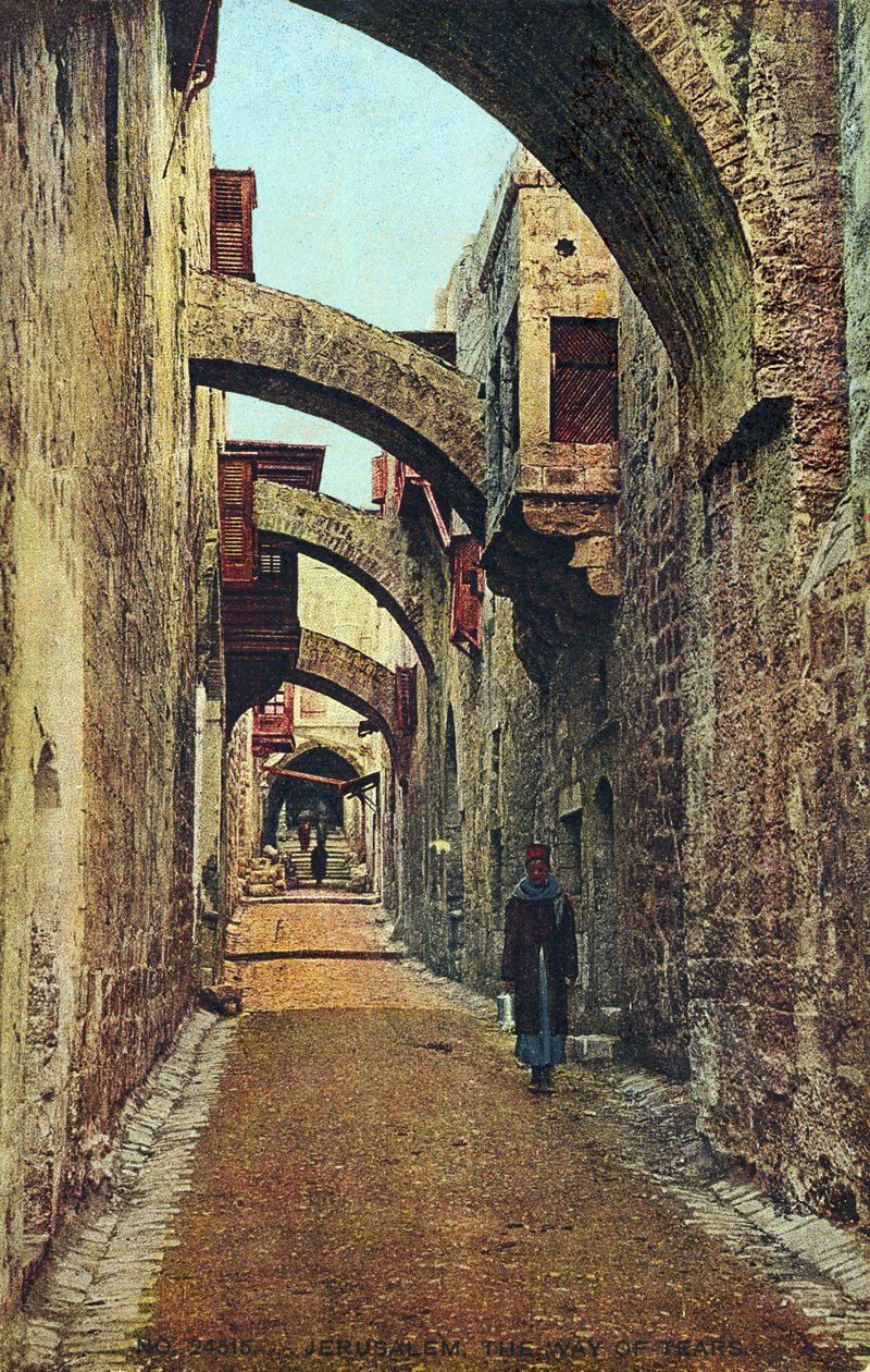 Korsvägsstationen, Jerusalem, början av 1900-talet (vykort) av Unbekannter Künstler