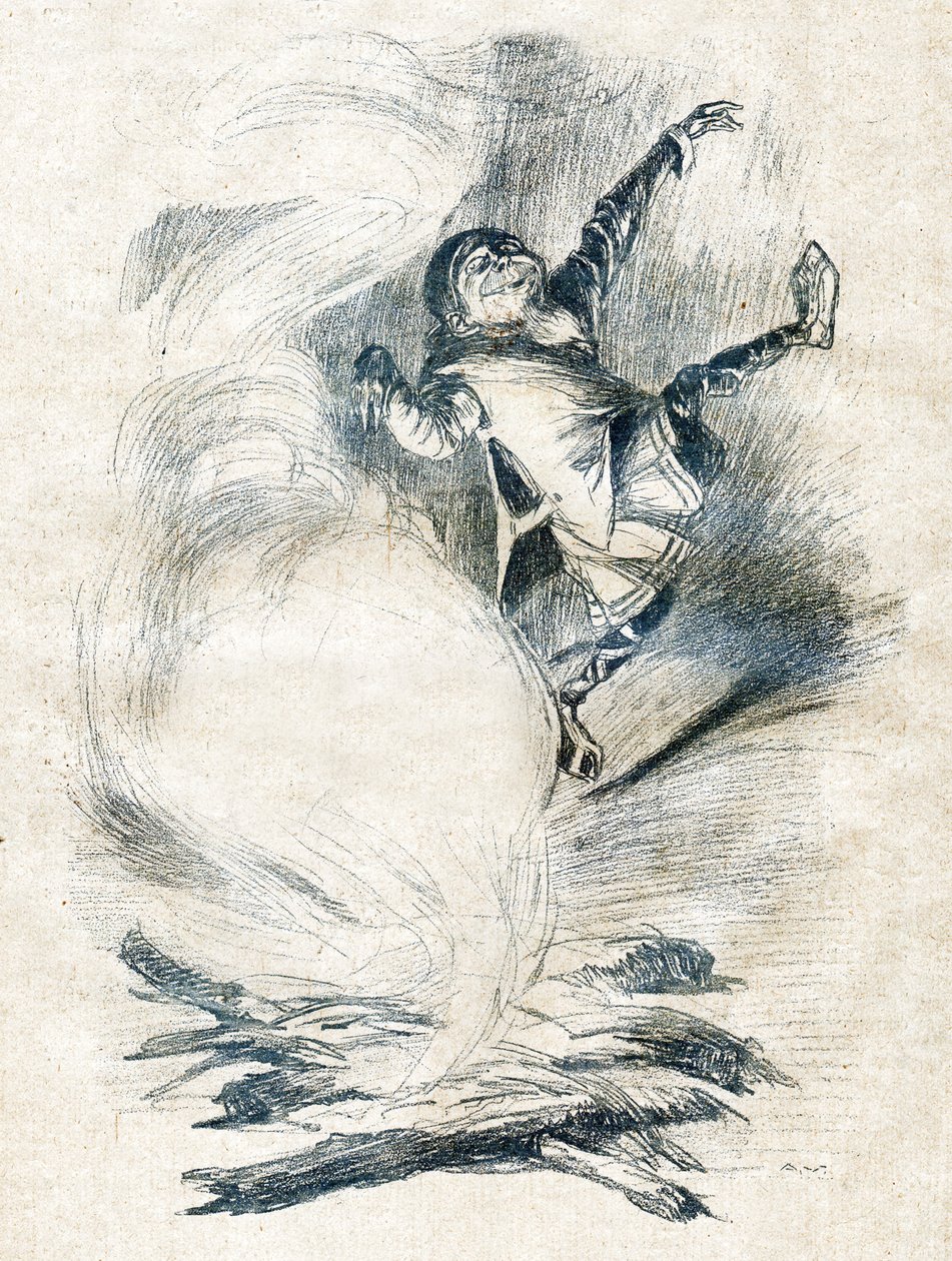 Tracassin-dvärgen. (Illustration, ca 1910) av Unbekannter Künstler