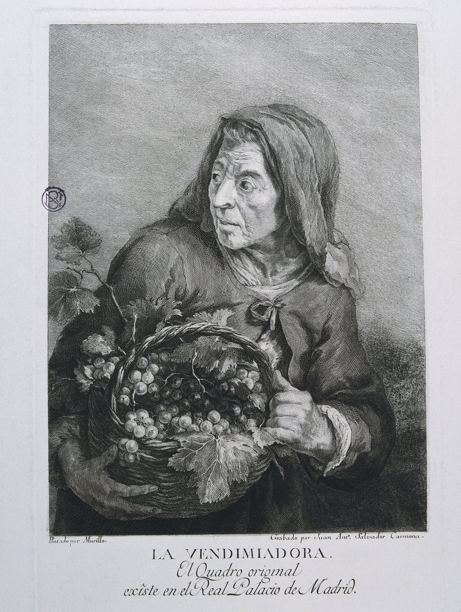 Vintager, ca 1770 (gravyr) av Unbekannter Künstler