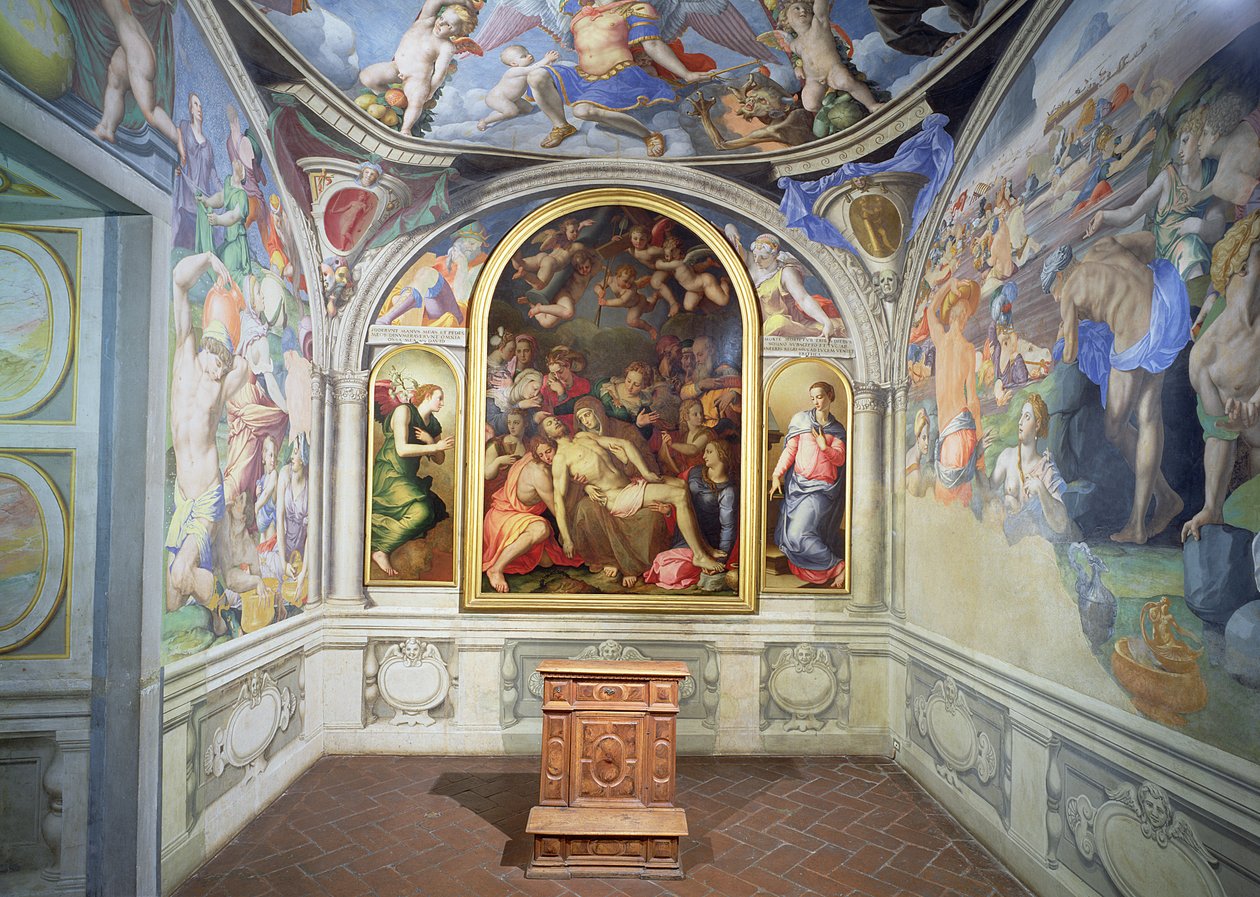 Eleonoras kapell av Toledo, designat av Bartolomeo Ammannati (1511-92) och dekorerat av Agnolo Bronzino (1503-72) c.1543 (foto) (för detaljer se 82440-44) av Unbekannt