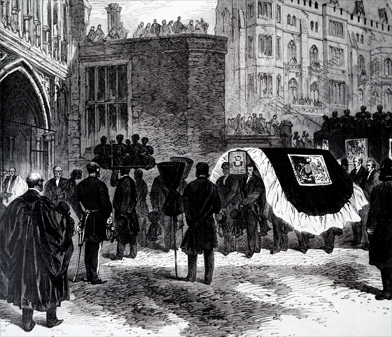 Begravningen av Henry John Temple, 3:e Viscount Palmerston. av Unbekannt