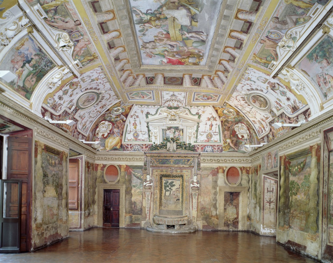 Huvudsalongen, designad av Pirro Ligorio (ca 1500-83) för kardinal Ippolito II d