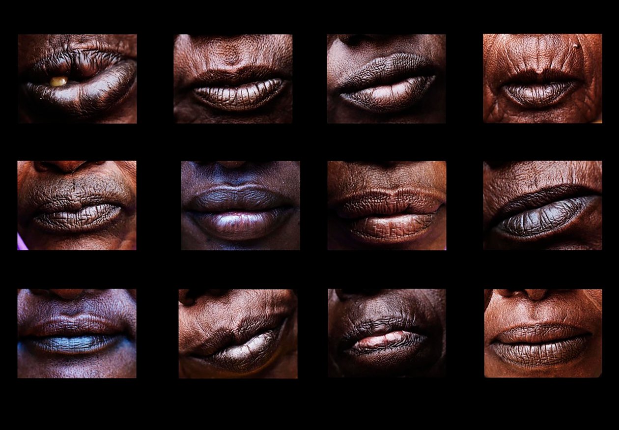 Munnarna som skriker i tysthet, en del av en serie bilder från Darfur, de sammansatta bilderna är mycket starka och en ny blick på folkmord, Sudan, Afrika (foto) av Unbekannter Künstler