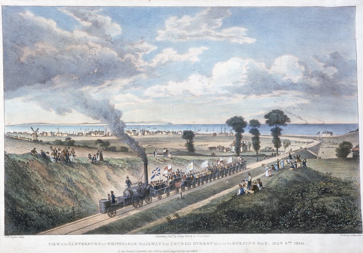 Invigningen av Canterbury and Whitstable Railway, Kent, 3 maj 1830 av Unbekannt