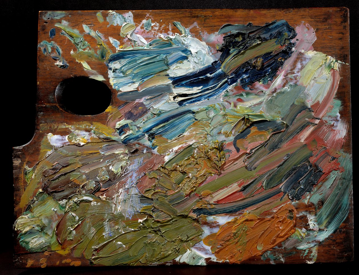 Den holländske målaren Vincent Van Goghs (1853-1890) palett, 35 cm av Unbekannter Künstler