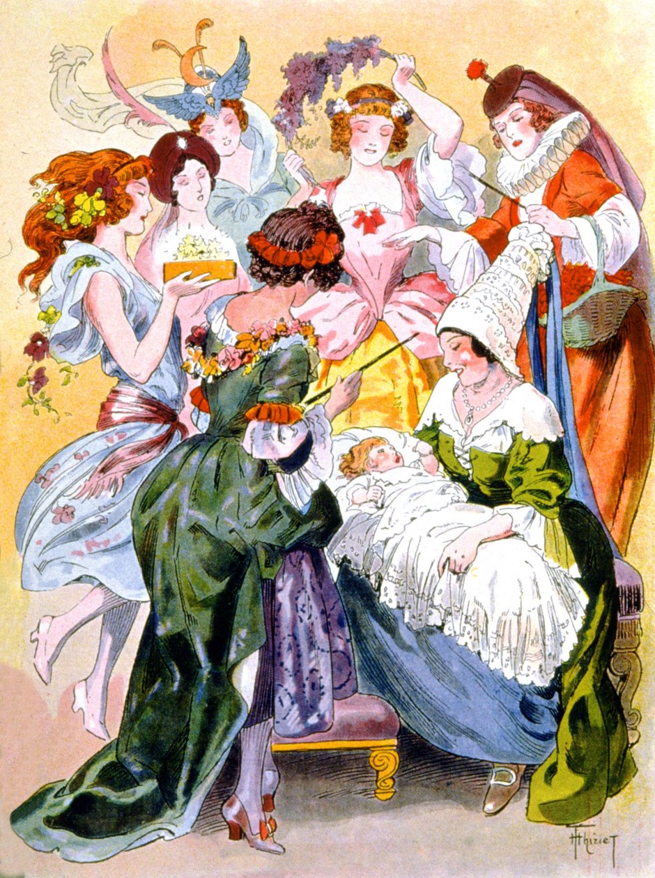 Den sovande skönheten, ca 1910-1920 (illustration) av Unbekannter Künstler