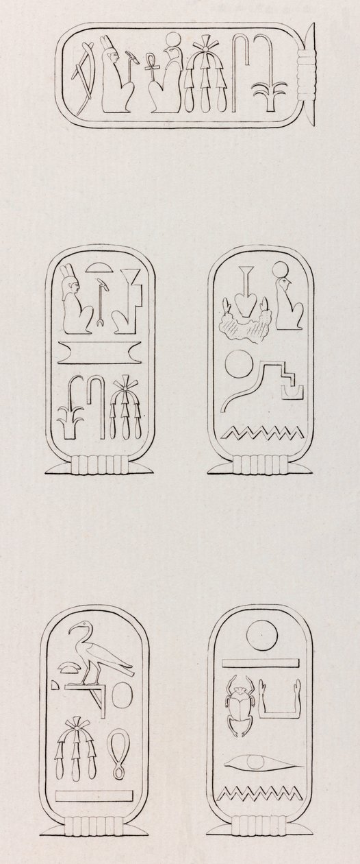 Thebe: Hieroglyfer, närbild av Unbekannt