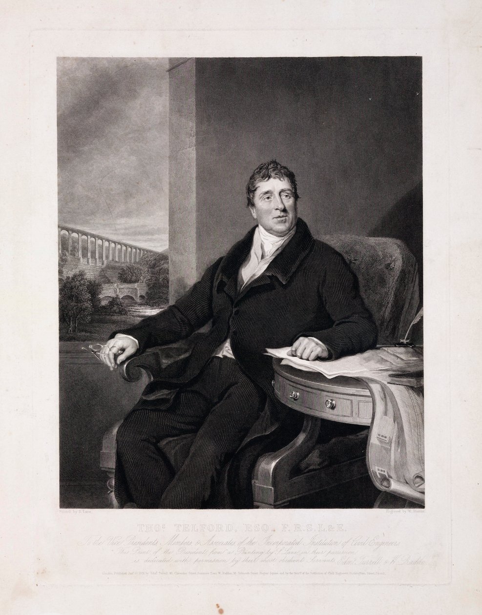 Thomas Telford, skotsk civilingenjör, ca 1810 av Unbekannt