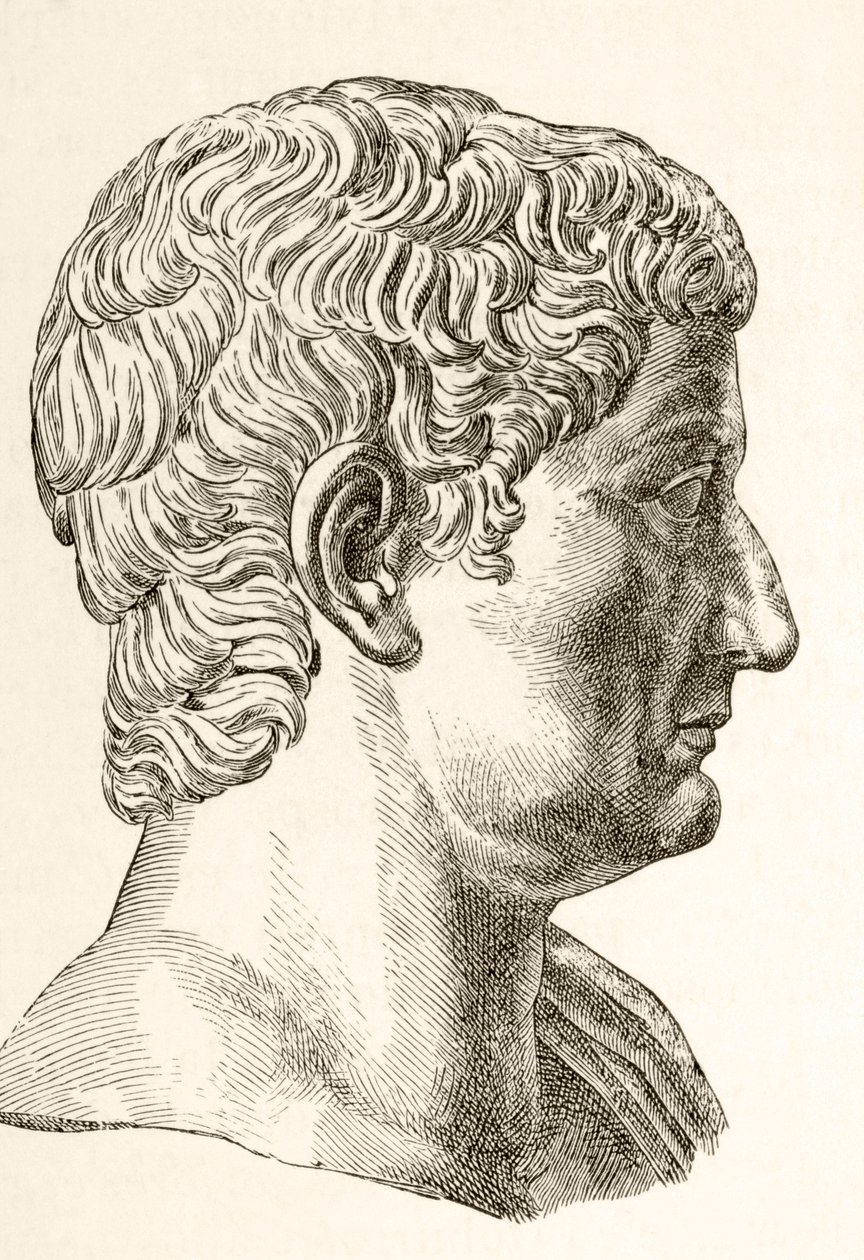 Tiberius Caesar Augustus (42BC - 37AD), andre romerske kejsaren, född Tiberius Claudius Nero, från 