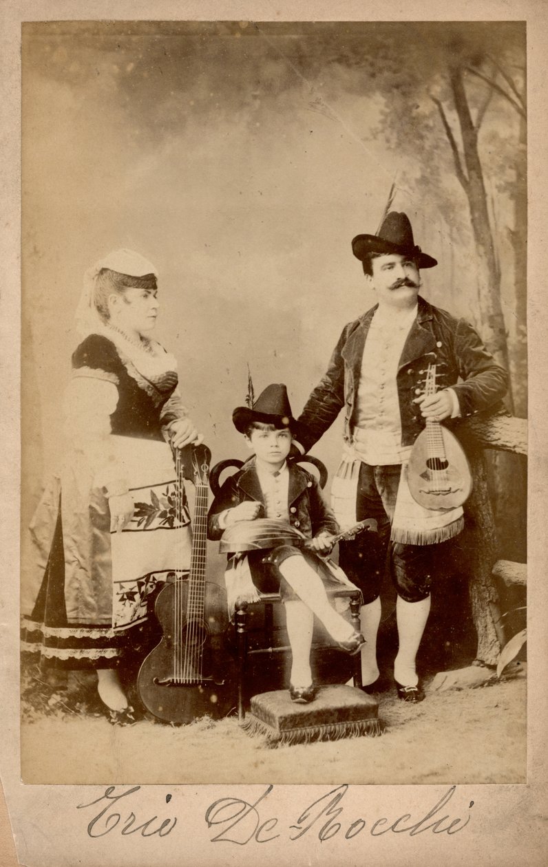 Bocchi Trio, Lombardiet, ca 1880 (s/v foto) av Unbekannter Künstler