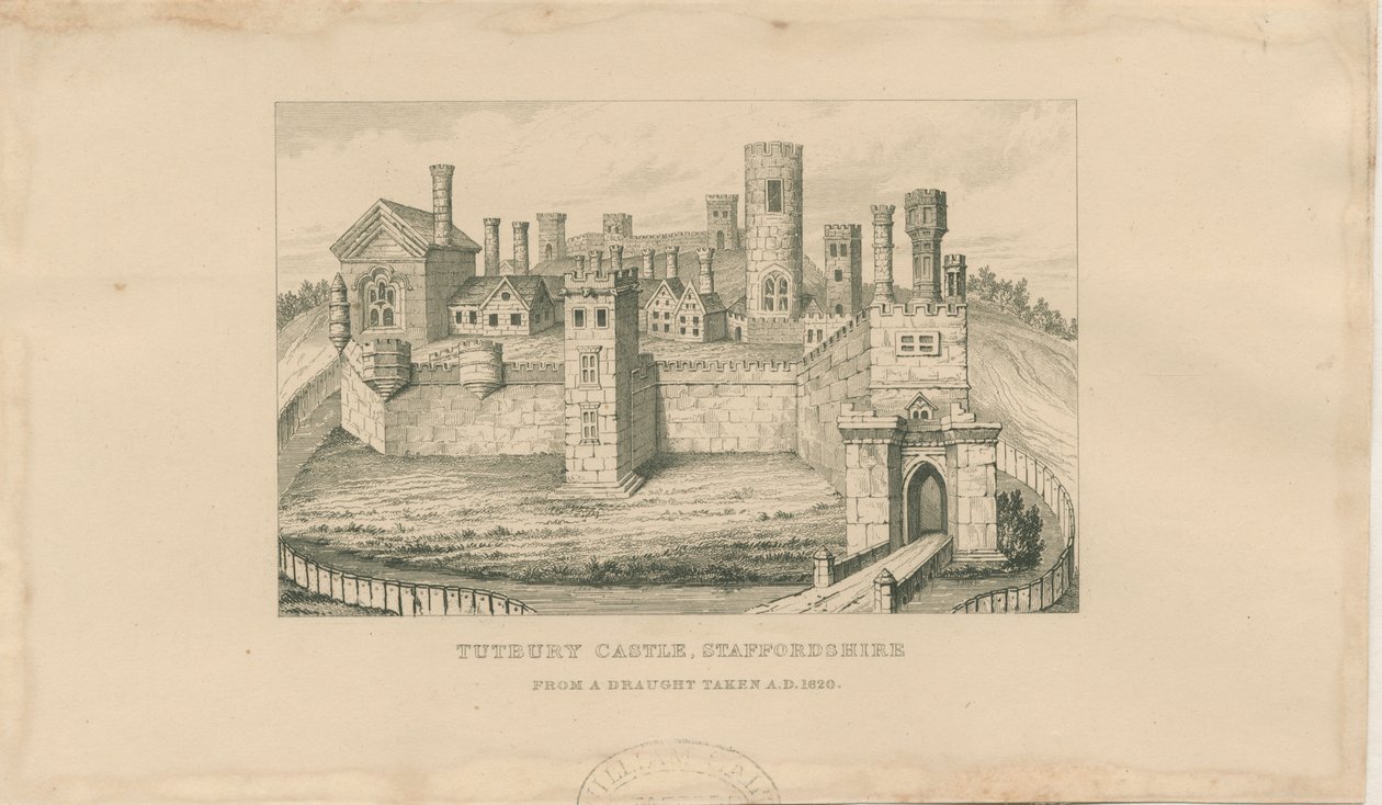 Tutbury Castle: stålstick, 1620 av Unbekannt