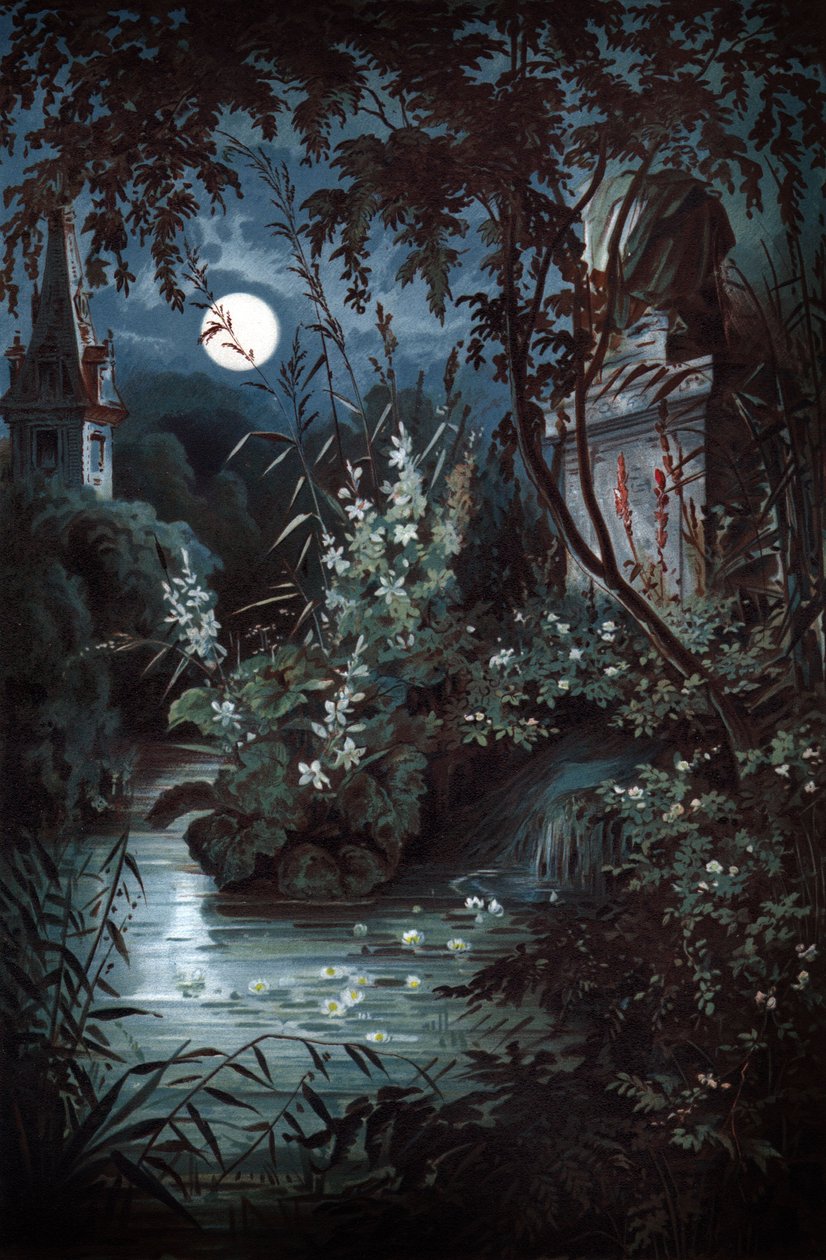 Undine, ca 1900 (illustration) av Unbekannter Künstler